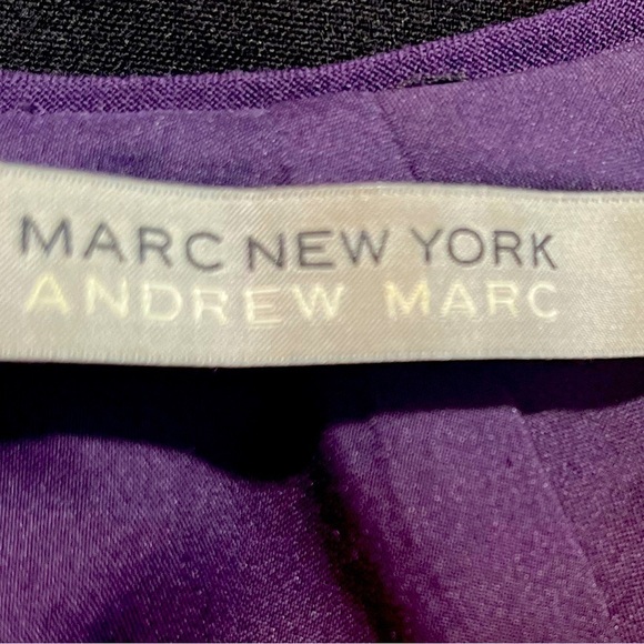 MARC NEW YORK Andrew Marc Black Sheath Dress w/ Front & Back Zippers Size 8 - Picture 5 of 13